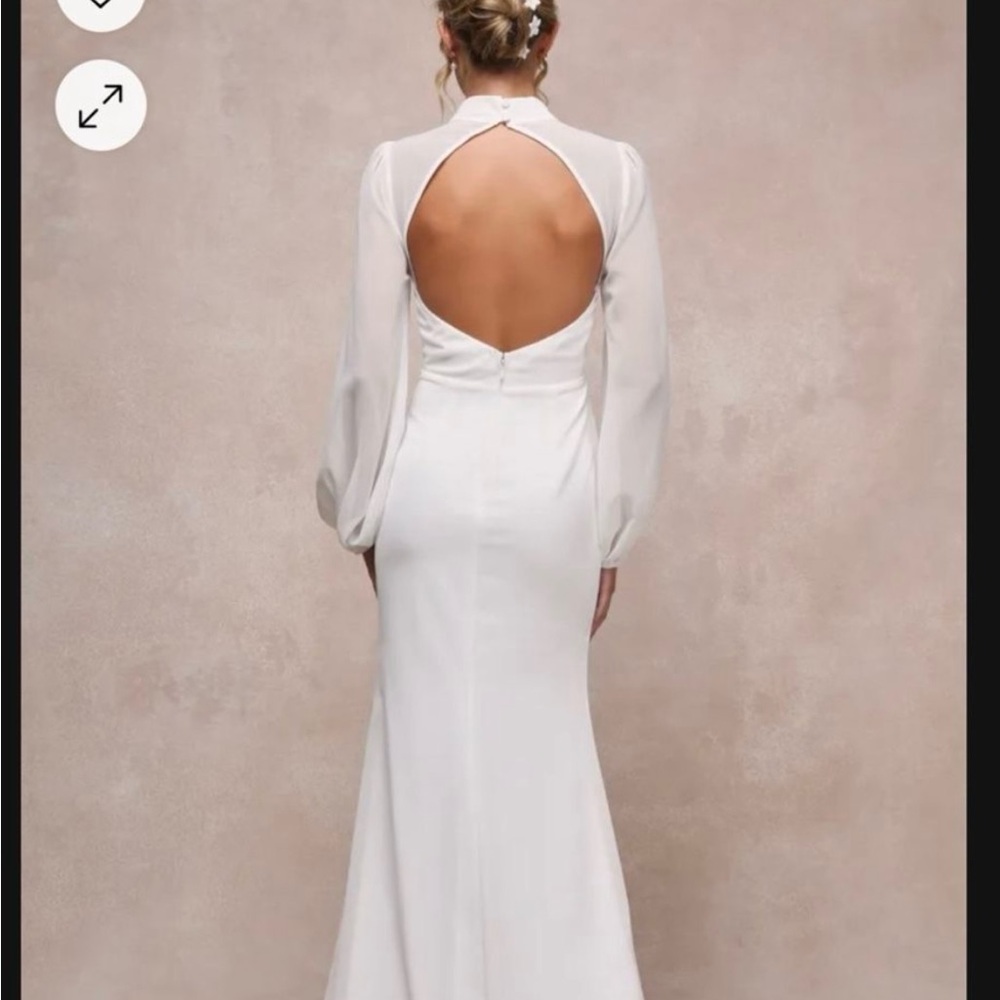 Lulus Elegant White Open-Back Dress